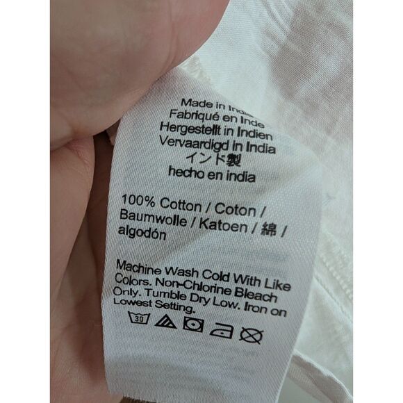 Madewell Pintuck Eyelet Mini Dress XXS White Long Sleeve Cottagecore NU568 NWT - Picture 11 of 15